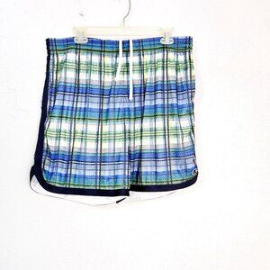 Champion Men's Blue and White Casual Checked Swim Trunks Size 2XL